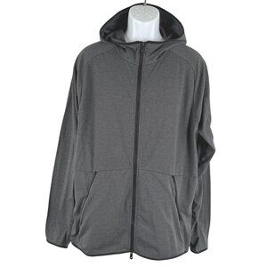 Hill City Hoodie Mens XL Gray Full Zip Polyester Spandex Casual CJ-2304